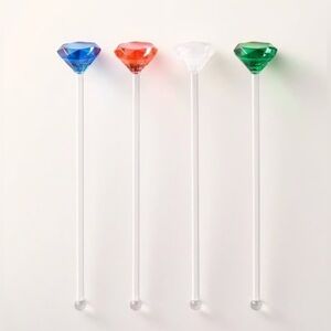 Kate Spade x Target 4pc Acrylic Gem Stir Sticks Set